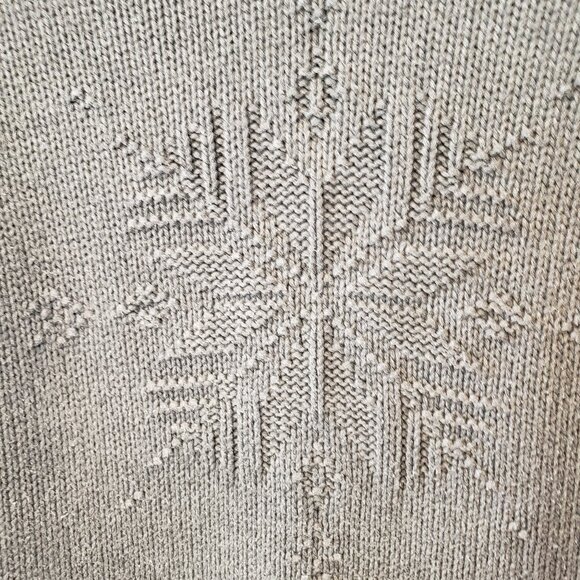 Ralph Lauren Chunky Snowflake Turtleneck Sweater - Gray -Size S - Picture 2 of 5